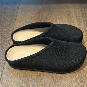 Cozy Black Slip-On Slippers
